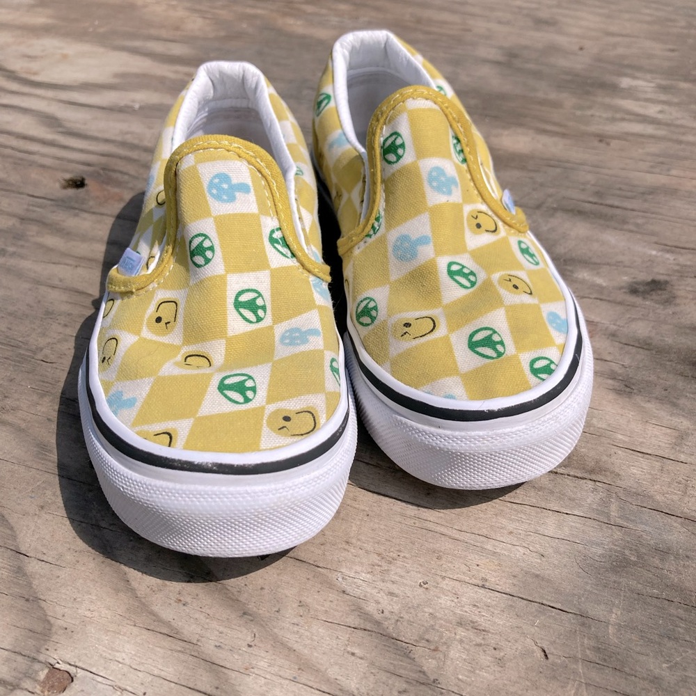Yellow checkered vans